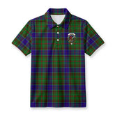 Adam Tartan Crest Birdseye Mesh Polo Shirt