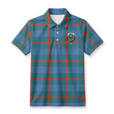 Agnew Ancient Tartan Crest Birdseye Mesh Polo Shirt