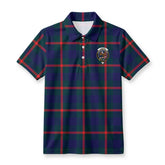 Agnew Modern Tartan Crest Birdseye Mesh Polo Shirt