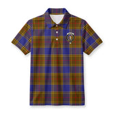 Balfour Modern Tartan Crest Birdseye Mesh Polo Shirt
