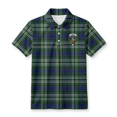 Blyth Tartan Crest Birdseye Mesh Polo Shirt