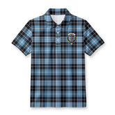 Clark Ancient Tartan Crest Birdseye Mesh Polo Shirt