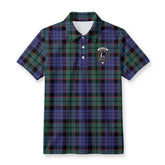 Fletcher Modern Tartan Crest Birdseye Mesh Polo Shirt