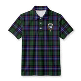 Galbraith Modern Tartan Crest Birdseye Mesh Polo Shirt