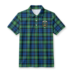 Gordon Ancient Tartan Crest Birdseye Mesh Polo Shirt