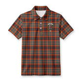 Innes Ancient Tartan Crest Birdseye Mesh Polo Shirt