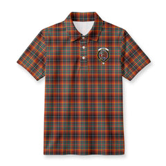 Innes Ancient Tartan Crest Birdseye Mesh Polo Shirt