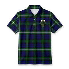 Lammie Tartan Crest Birdseye Mesh Polo Shirt