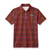 MacAlister Modern Tartan Crest Birdseye Mesh Polo Shirt