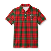 MacAuley Modern Tartan Crest Birdseye Mesh Polo Shirt