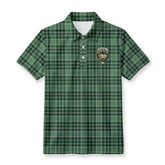 MacDonald Lord of the Isles Hunting Tartan Crest Birdseye Mesh Polo Shirt