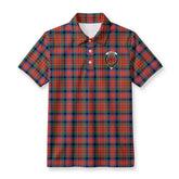 MacDuff Ancient Tartan Crest Birdseye Mesh Polo Shirt
