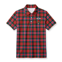 MacDuff Modern Tartan Crest Birdseye Mesh Polo Shirt