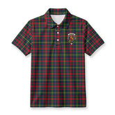 MacIntosh Hunting Modern Tartan Crest Birdseye Mesh Polo Shirt
