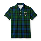 MacKie Tartan Crest Birdseye Mesh Polo Shirt