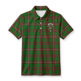 MacKinnon Hunting Modern Tartan Crest Birdseye Mesh Polo Shirt