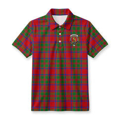 MacKintosh Modern Tartan Crest Birdseye Mesh Polo Shirt