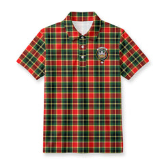 MacLachlan Hunting Modern Tartan Crest Birdseye Mesh Polo Shirt