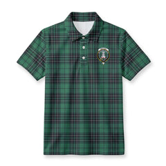 MacLean Hunting Ancient Tartan Crest Birdseye Mesh Polo Shirt