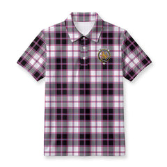 MacPherson Hunting Modern Tartan Crest Birdseye Mesh Polo Shirt