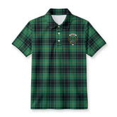 McArthur Ancient Tartan Crest Birdseye Mesh Polo Shirt