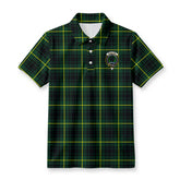 McArthur Modern Tartan Crest Birdseye Mesh Polo Shirt