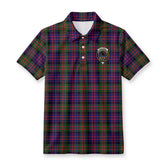 McDonnell of Glengarry Modern Tartan Crest Birdseye Mesh Polo Shirt