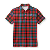 McDuff Modern Tartan Crest Birdseye Mesh Polo Shirt