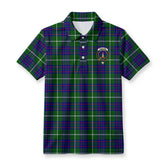 McIntyre Hunting Modern Tartan Crest Birdseye Mesh Polo Shirt