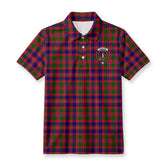 McIntyre Modern Tartan Crest Birdseye Mesh Polo Shirt