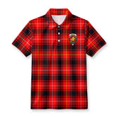 McIver Modern Tartan Crest Birdseye Mesh Polo Shirt