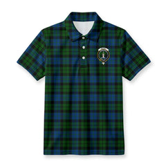 McKay Modern Tartan Crest Birdseye Mesh Polo Shirt