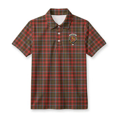 McKintosh Hunting Weathered Tartan Crest Birdseye Mesh Polo Shirt