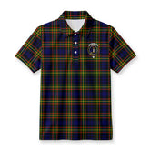 McLellan Modern Tartan Crest Birdseye Mesh Polo Shirt