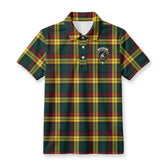 McMillan Old Modern Tartan Crest Birdseye Mesh Polo Shirt