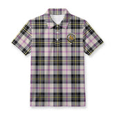 McPherson Dress Ancient Tartan Crest Birdseye Mesh Polo Shirt