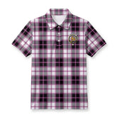 McPherson Hunting Modern Tartan Crest Birdseye Mesh Polo Shirt