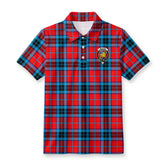 McTavish Modern Tartan Crest Birdseye Mesh Polo Shirt