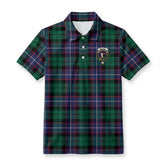 Mitchell Modern Tartan Crest Birdseye Mesh Polo Shirt
