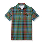 Porterfield Tartan Crest Birdseye Mesh Polo Shirt
