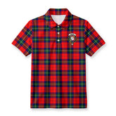 Ruthven Modern Tartan Crest Birdseye Mesh Polo Shirt