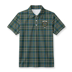 Scott Green Ancient Tartan Crest Birdseye Mesh Polo Shirt