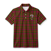 Skene Modern Tartan Crest Birdseye Mesh Polo Shirt