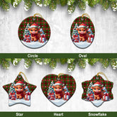 Ainslie Tartan Christmas Ceramic Ornament - Highland Cow Winter Style