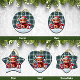 McKenzie Dress Ancient Tartan Christmas Ceramic Ornament - Highland Cow Winter Style