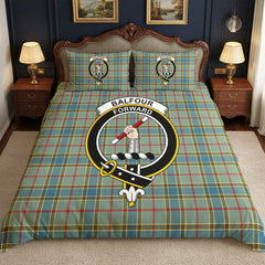 Balfour Blue Tartan Crest Bedding Set