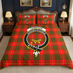 Cameron Modern Tartan Crest Bedding Set