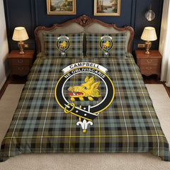 Campbell Argyll Weathered Tartan Crest Bedding Set