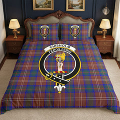 Chisholm Hunting Modern Tartan Crest Bedding Set