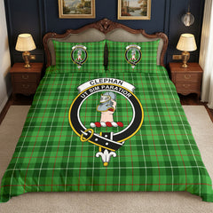 Clephan (or Clephane) Tartan Crest Bedding Set
